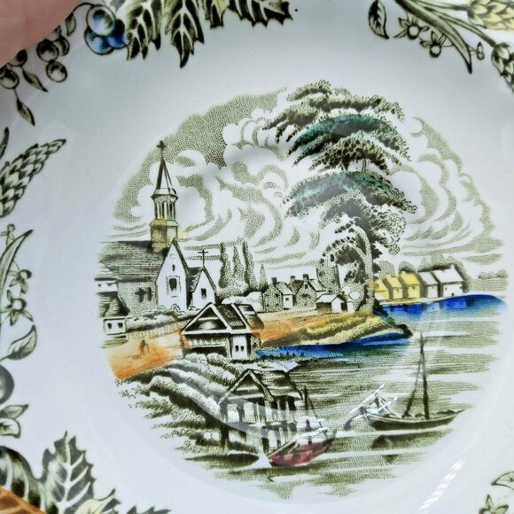 Ridgway Heritage -Village of Cedars- Scenes of Early Canada- Set of 3 Teacups - Picture 7 of 8